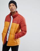 Columbia Pike Lake Puffer Jacket In Red/gold - Red