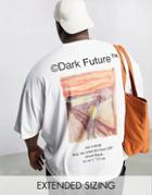 Asos Dark Future X Edvard Munch Oversized T-shirt With Large Back Graphic Print In White