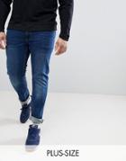 Replika Plus Axel Slim Fit Jeans In Stone Wash With Stretch - Blue