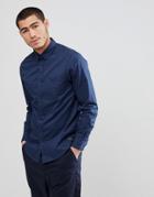 Esprit Shirt In Navy With Mini Print - Blue
