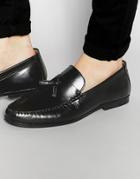 Red Tape Tassel Loafers In Black Leather - Black