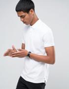 Celio Straight Fit Polo With Chest Crest - White