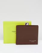 Ted Baker Dooree Bifold Coin Wallet In Leather - Tan