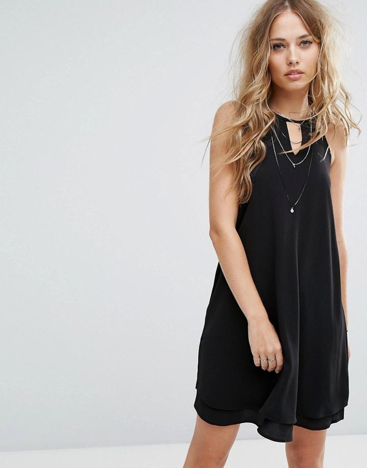 Only High Neck Halter Dress - Black