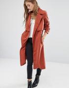 Mango Soft Trench Coat - Copper