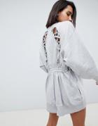 Tommy Hilfiger X Gigi Hadid Sweat Dress With Stitch Up Back Detailing - Navy