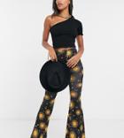 Rokoko Flared Pants In Celestial Print-multi