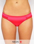 Seafolly Miami Ruched Side Bikini Bottom - Pink