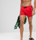 Ellesse Swims Shorts With Taping In Red - Red