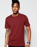 Original Penguin Embroidered Penguin Logo T-shirt - 643 Pomegranate