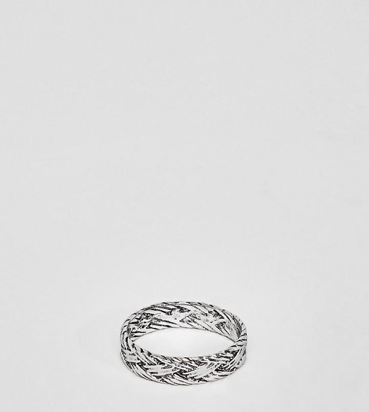 Designb Braided Band Ring In Sterling Silver - Silver