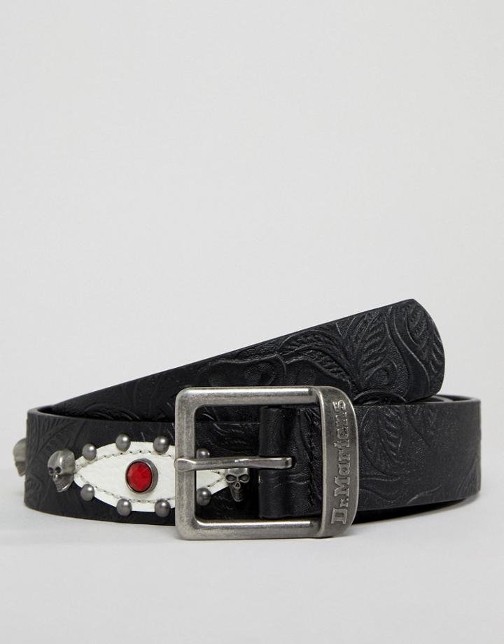 Dr Martens Embossed Leather Belt - Black