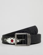 Dr Martens Embossed Leather Belt - Black