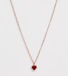 Ted Baker Hannela Rose Gold Pendant Necklace With Red Swarovski Crystal