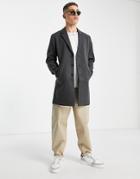 Jack & Jones Classic Smart Coat In Dark Gray