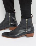 Jeffery West Carlito Western Zip Boots - Black