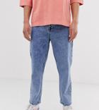 Collusion X004 Carpenter Skater Jeans In Mid Wash Blue - Blue