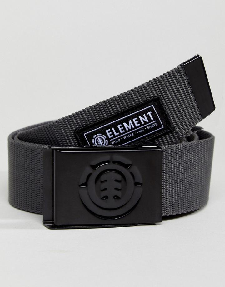 Element Beyond Webbing Belt In Gray - Gray