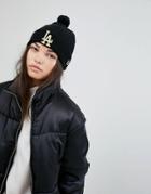New Era Beanie With Gold La Embroidery - Black