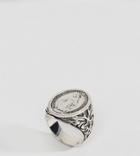 Rock N Rose Sterling Silver Signet Ring - Silver