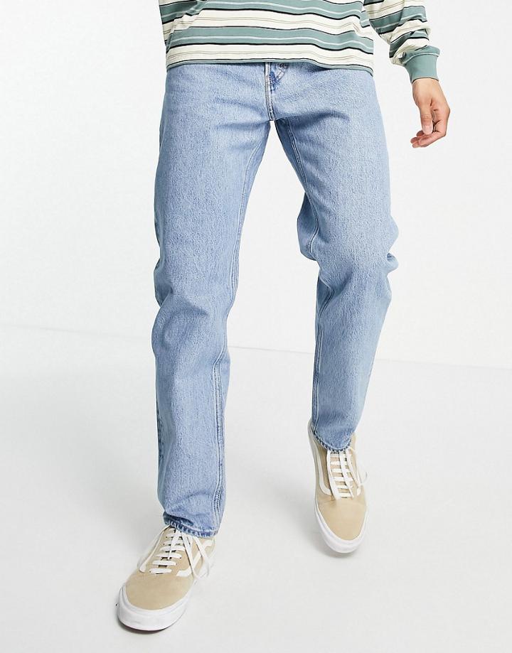 Weekday Barrel Jeans In Pen Blue-blues