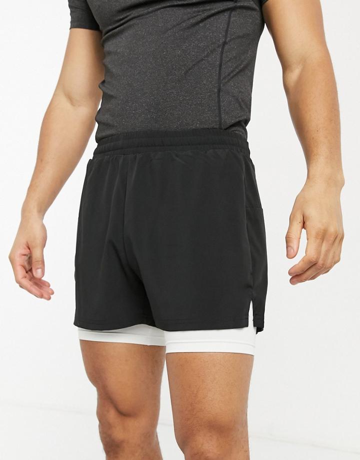 Asos 4505 Icon Running 2-in-1 Short In Black