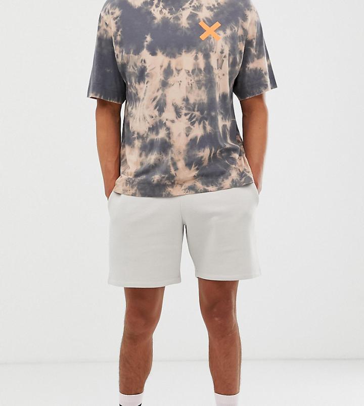 Collusion Shorts In Pale Gray - Gray