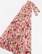 Forever U High Neck Maxi Dress In Floral-multi