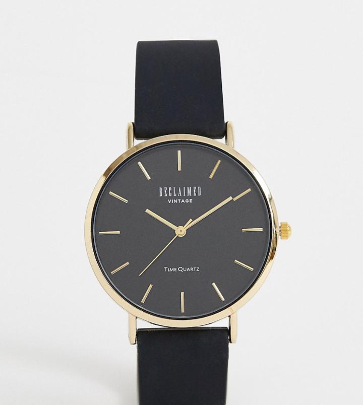 Reclaimed Vintage Inspired Silicone Watch In Black Exclusive To Asos - Black