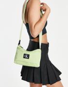 Calvin Klein Jeans Nylon Shoulder Bag In Green
