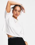 Topshop Washed Boxy T-shirt In White