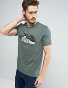 The North Face Mountain Line T-shirt In Green - Green