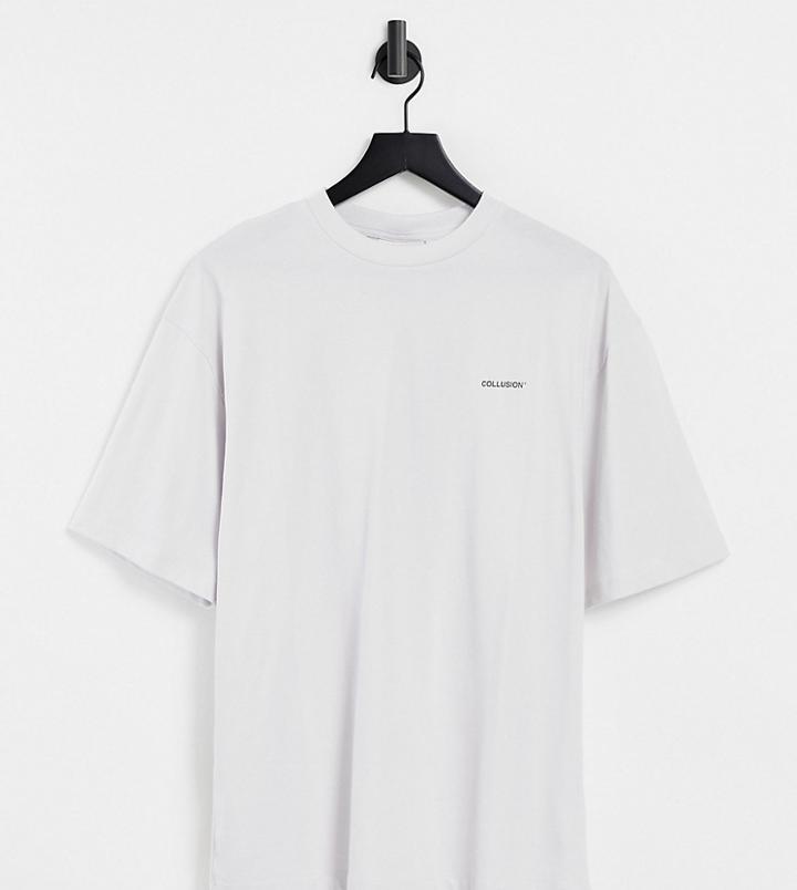 Collusion Logo T-shirt In Off White