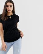 Asos Design Formal Kimono T-shirt In Black