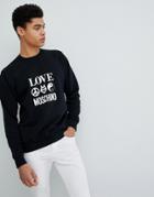 Love Moschino Rubber Logo Sweater - Black