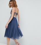 Needle & Thread Cami Strap Midi Dress With Open Back - Blue