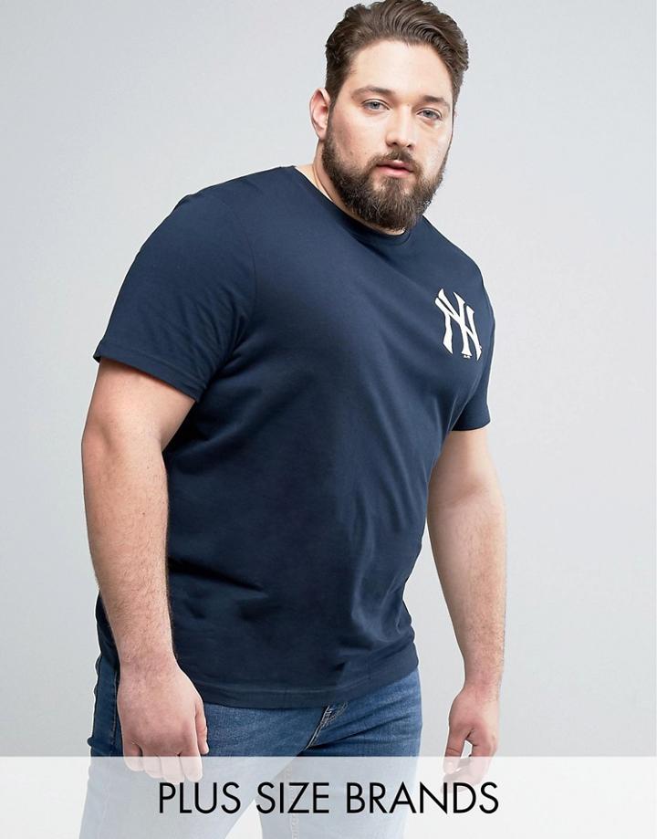 Majestic Plus New York Yankees Longline T-shirt - Navy