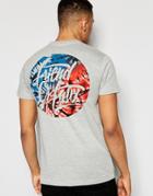 Friend Or Faux T-shirt Tye Dye Logo Back Print - Gray Marl