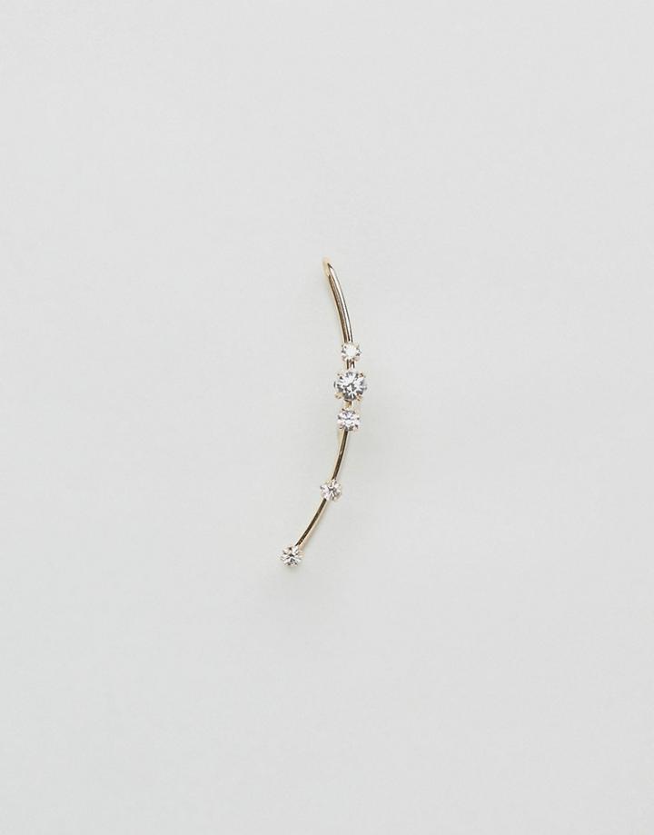 Asos Fine Wire Ear Cuff - Gold