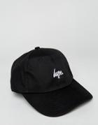 Hype Baseball Cap In Black With Logo - Black