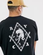 Rvca Tiger Printed T-shirt In Black