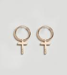 Reclaimed Vintage Inspired Hoop Earring With Cross In Gold Exclusive To Asos - Gold