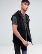 Cheap Monday Blacklist Sleeveless Hoody Zip Up - Black
