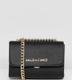 Valentino By Mario Valentino Black Cross Body Bag With Chain Detail - Black