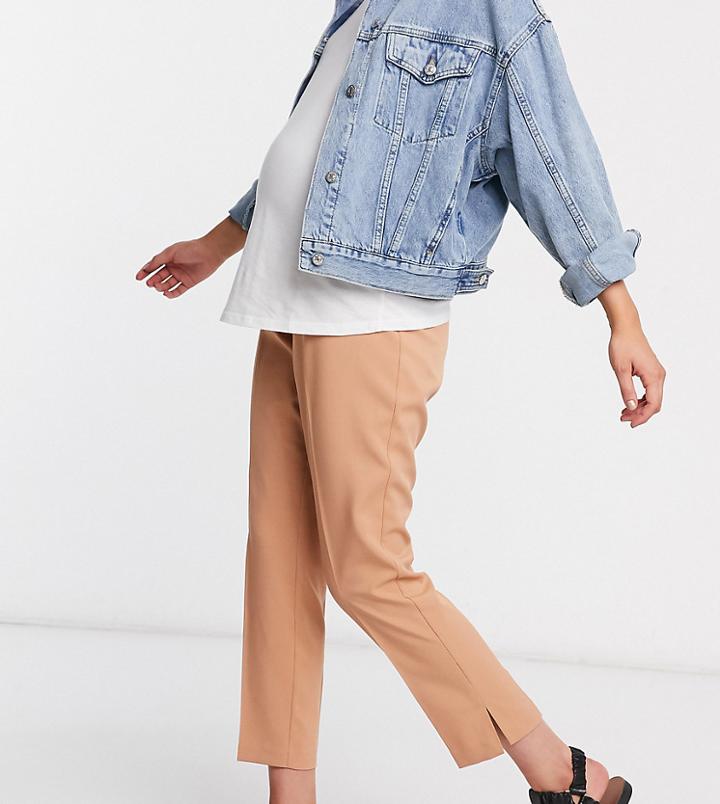 Asos Design Maternity Mix & Match Tailored Cigarette Suit Pants With Over Bump Band-pink