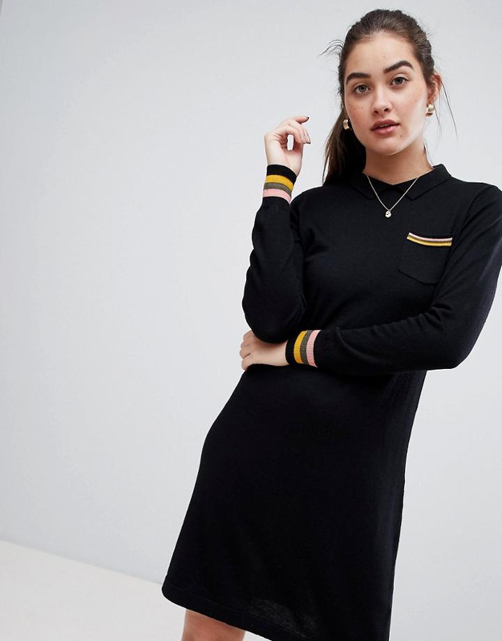 Sugarhill Boutique Jamie Stripe Trim Knit Dress - Black