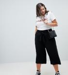 New Look Curve Wide Leg Culottes - Black