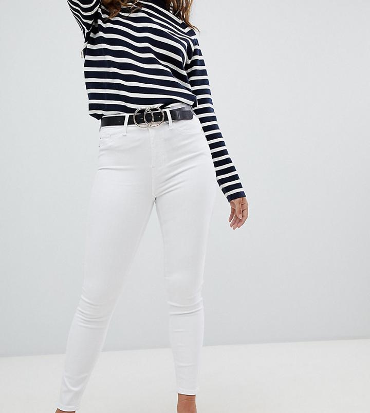 River Island White Harper Super Skinny High Rise Jeans