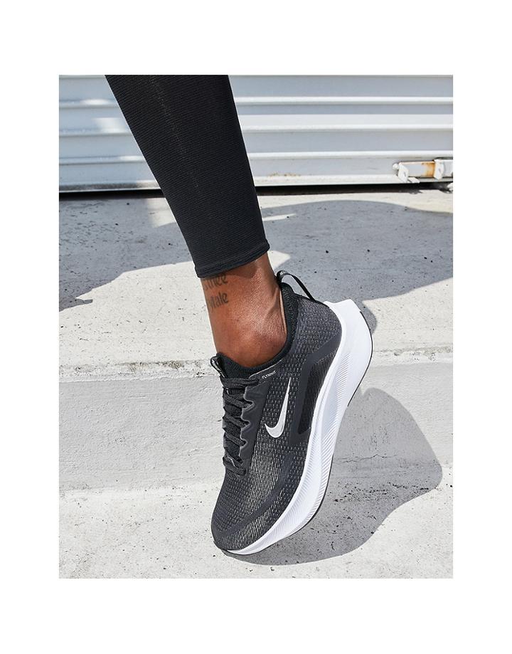 Nike Running Zoom Fly 4 Sneakers In Black