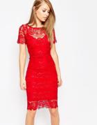 Body Frock Lisa Sculpting Lace Dress - Red